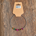 Sterling Silver & Colorful Tiger Eye Beaded Bracelet